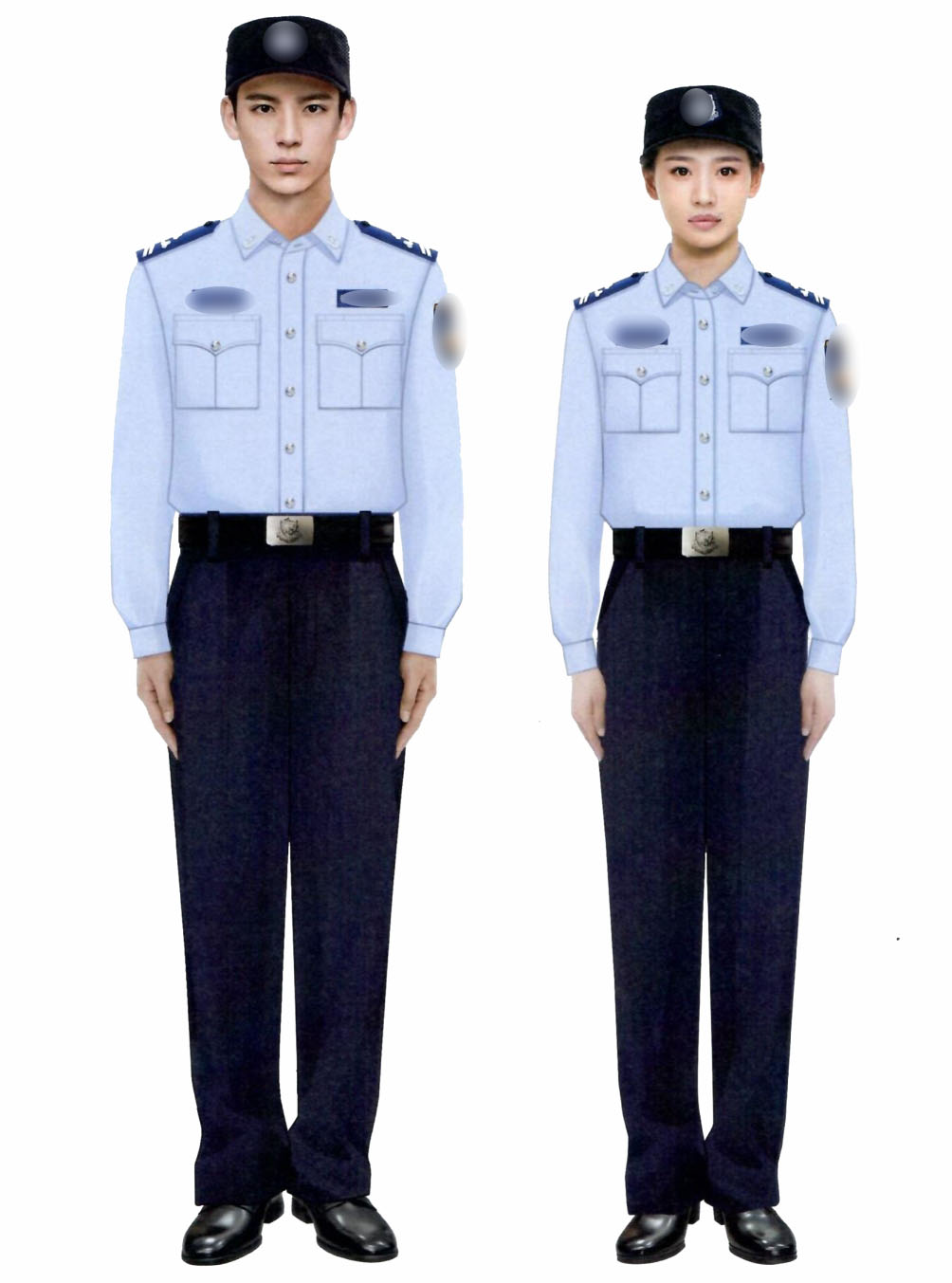 文职辅警长袖制式衬衣 
