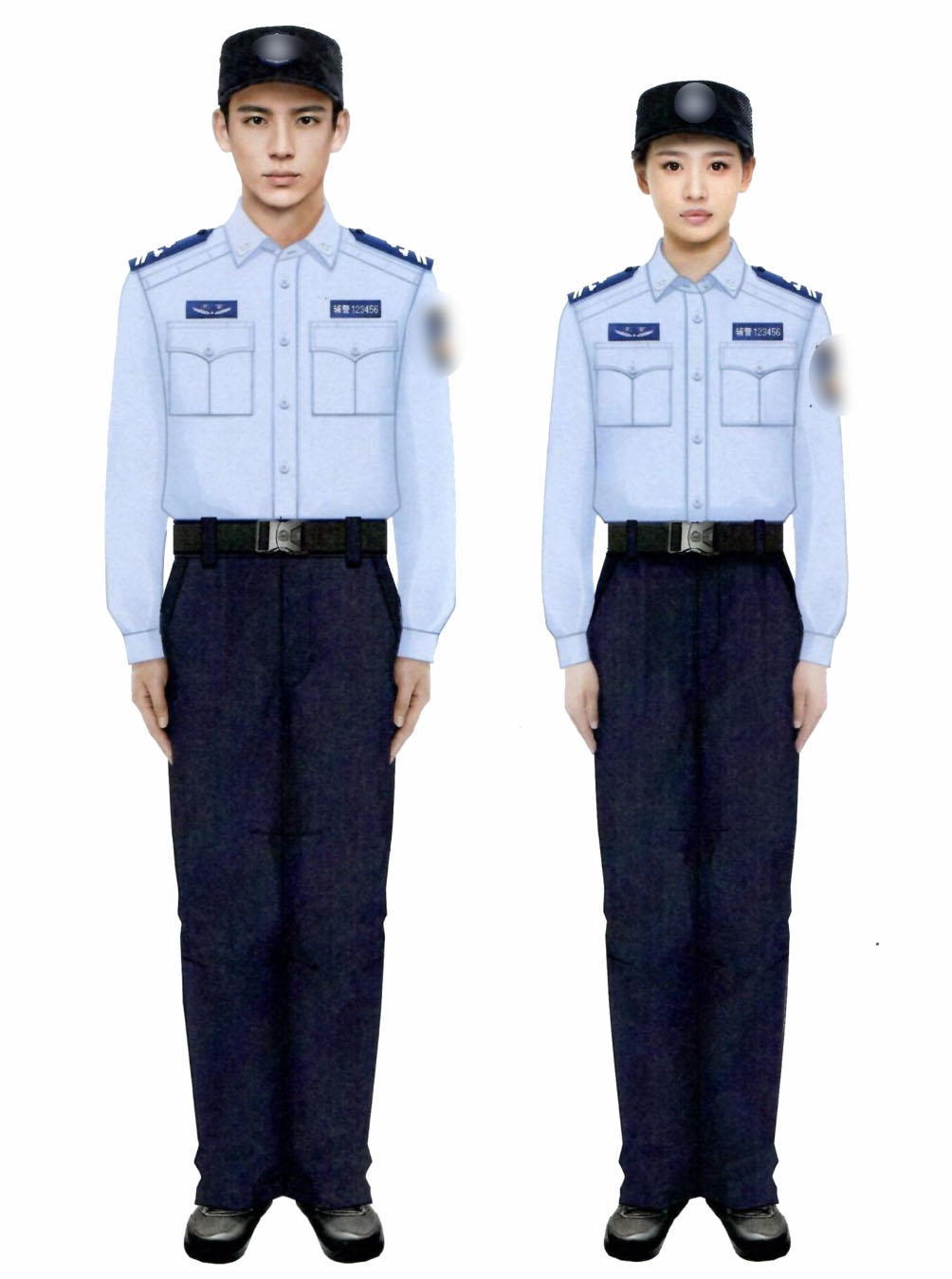 勤务辅警长袖制式衬衣 