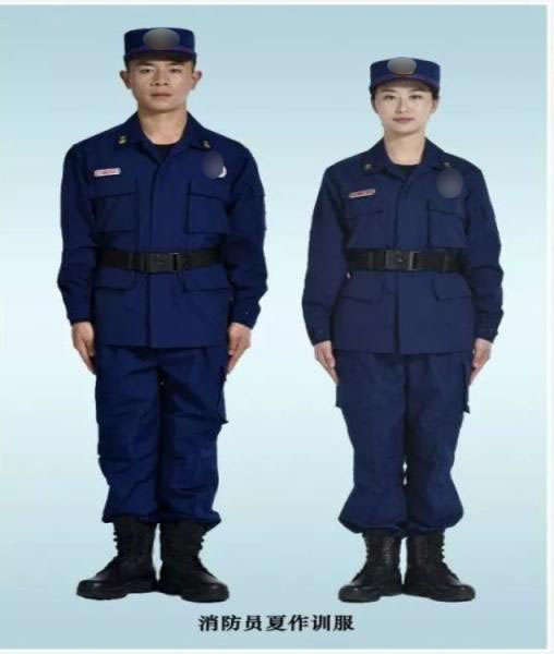 消防员冬作训服 